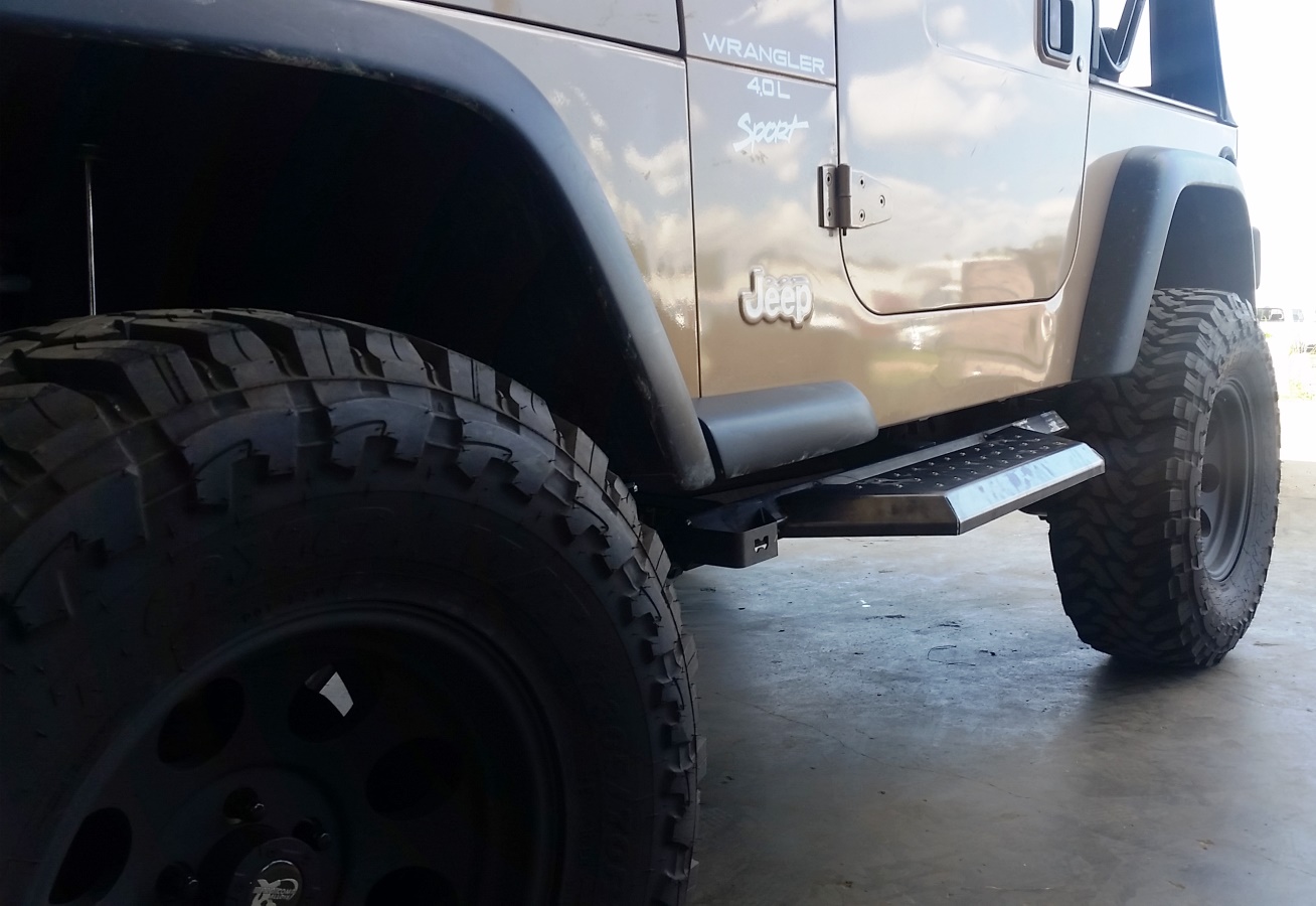 Jeep TJ Running Boards For 9706 Wrangler TJ 2 Door Black Hammerhead