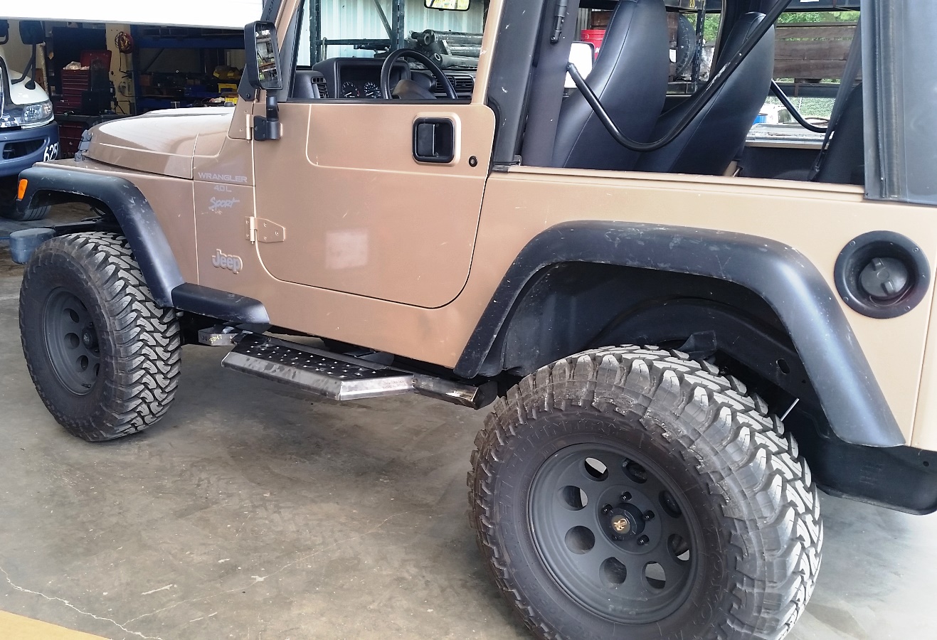 Jeep TJ Running Boards For 9706 Wrangler TJ 2 Door Black Hammerhead