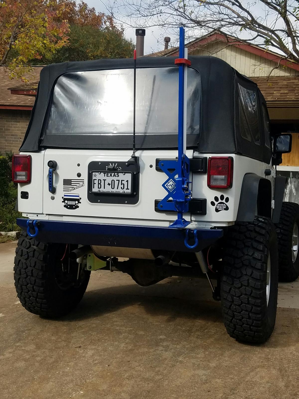 Jeep JK Hi Lift Jack Tailgate Mount 0718 Wrangler JK 2/4 Door Bare