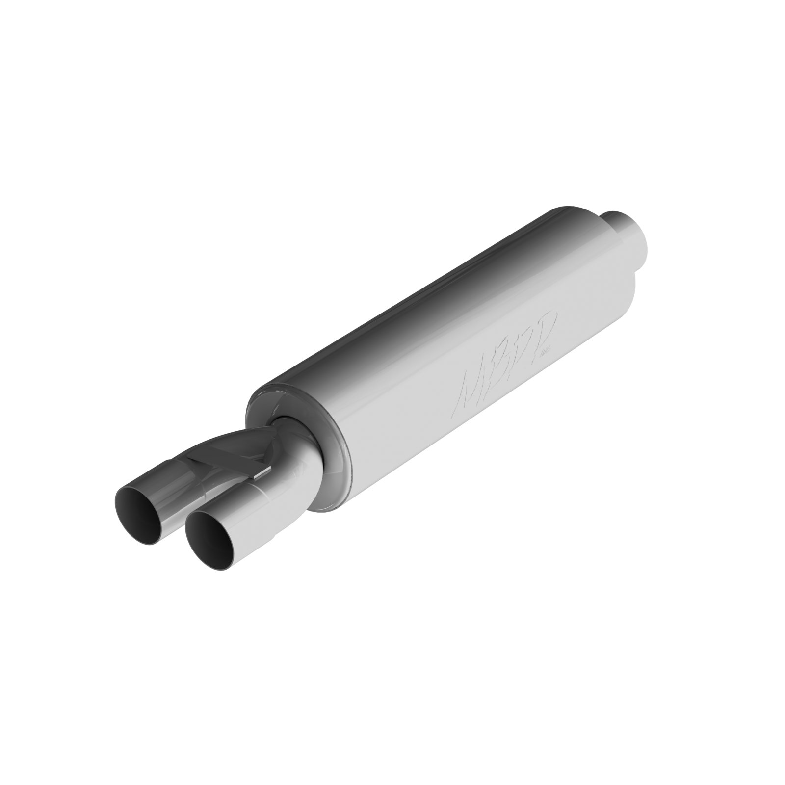 3 Inch Exhaust Pipe ID Inlet/Dual 2.5 Inch ID Outlet 30 Inch Chambered