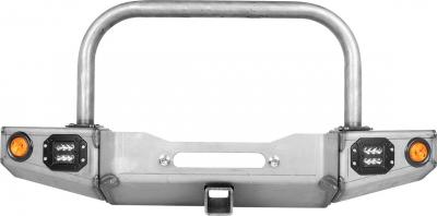 86-95 Suzuki Samurai Front Bumpers - 0-1 Inch Winch Plate Short Ends Grill Guard Bare Low Range Off Road image 1